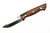 Lishen Knives - Dakota - 3.75" AEB-L Saber Grind Fixed Blade W/ Desert Ironwood W/ Brass Pins Handle - 1