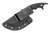 TOPS Knives - Upswarm - Single Edge - Black Traction Coated 1095 Steel Fixed Blade -Black Canvas Micarta Handle