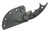 TOPS Knives - Upswarm - Double Edge - Black Traction Coated 1095 Steel Fixed Blade -Black Canvas Micarta Handle