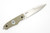 Hoffner Knives: Hand Spear - 5" Silver 440C Stainless Steel Fixed Blade Knife - Khaki G10 Handle