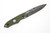 Hoffner Knives: Hand Spear - 5" Black 440C Stainless Steel Fixed Blade Knife - Flatline Olive G10 Handle