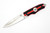 Hoffner Knives: Hand Spear - 5" Silver 440C Stainless Steel Fixed Blade Knife - Thin Red Line G10 Handle