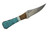 Aux Mfg - Pocket Bowie XL - 4"  AEB-L Acid Wash Stainless Steel Blade w/ Sharky Scales G10 Handles