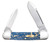 Case Cutlery: Baby Butterbean - Smooth Blue Sycamore Wood Handle - 2 Blade