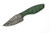 Black Bird Blades - Kestrel - 3.25" 80crv2 steel fixed black W/ Green Grip-X Handle