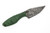 Black Bird Blades - Kestrel - 3.25" 80crv2 steel fixed black W/ Green Grip-X Handle