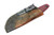 Black Bird Knives - Kestrel - 3.25" 80crv2 steel fixed black W/ Red Grip-X Handle