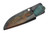 Black Bird Blades - Crow Hunter - 3.25" 80crv2 steel fixed black W/ Veridian Grip-X Handle