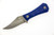 Aux Mfg - Pocket Bowie Deadhead - 3" 14c28n Stainless Steel Fixed Blade w/ Blue Micarta Handles