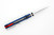 Aux Mfg - Pocket Bowie Crossbar - 2.77" 14c28n Steel Folding Blade w/ Blue Micarta & Red Insert Handles