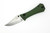 Aux Mfg - Pocket Bowie Crossbar - 2.77" 14c28n Steel Folding Blade w/ Green Micarta & Orange Insert Handles