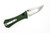 Aux Mfg - Pocket Bowie Crossbar - 2.77" 14c28n Steel Folding Blade w/ Green Micarta & Orange Insert Handles