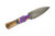 Lex Rex Customs - Sgian Dubh - 3" 1084 Steel Fixed Dagger W/ Stabilized Wood W/ Purple, Black, & White Accents Handle 
