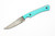 Lex Rex Customs - Midsize Goblin - 3.25" Damascus Steel Fixed Knife W/ Tiffany Blue G-10 Handle 