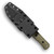 Reiff Knives: F4 Bushcraft - Fixed Blade - CPM 3V - Saber - FDE PVD - OD Green G-10 Handles - Black Kydex Sheath