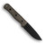Reiff Knives: F4 Bushcraft - Fixed Blade - CPM 3V - Saber - Black DLC - Green Canvas Micarta Handles - Black Kydex Sheath