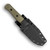 Reiff Knives: F4 Bushcraft - Fixed Blade - CPM 3V - Saber - Stonewash - OD Green G-10 Handles - Black Kydex Sheath