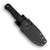 Reiff Knives: F4 Bushcraft - Fixed Blade - CPM 3V - Saber - Stonewash - Black Canvas Micarta Handles - Black Kydex Sheath