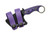 The Wizard Forge - Gremlin - 2.25" Black Stonewash AEB-L Fixed Blade W/ Purple & Black G10 Handle and Black Kydex Sheath W/ Purple Straps