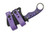 The Wizard Forge - Gremlin - 2.25" Black Stonewash AEB-L Fixed Blade W/ Purple & Black G10 Handle and Black Kydex Sheath W/ Purple Straps