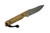 JP Bladesmithing - Fang XL - 3.125" AEB-L Fixed Blade W/ Coyote G-10 Mirkwood Texture Handle & Black Leather Sheath