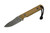 JP Bladesmithing - Fang XL - 3.125" AEB-L Fixed Blade W/ Coyote G-10 Mirkwood Texture Handle & Black Leather Sheath
