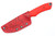 Maximus Knives - Mamba Hybrid - 3" 80crv2 Fixed Blade W/ Textured Red G-10 W/ Red Topographic Kydex Sheath