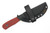 Very Good Knife Company - Traditional Jr. - 3.5" AEB-L Fixed Blade W/ Red Canvas Micarta W/ Black Liners Handle