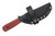 Very Good Knife Company - Adventure Jr. - 3.5" AEB-L Fixed Blade W/ Red Canvas Micarta W/ Black Liners Handle