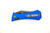 Aux Mfg - Pocket Tanto CB - 2.75" Grey PVD 14c28n Steel Folding Blade w/ Blue Milled Aluminum Handles