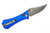 Aux Mfg - Pocket Bowie CB - 2.75" 14c28n Steel Folding Blade w/ Blue Milled Aluminum Handles