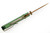 Aux Mfg - Pocket Tanto CB - 2.75" Rose Gold PVD 14c28n Steel Folding Blade w/ Green Milled Aluminum Handles