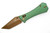 Aux Mfg - Pocket Tanto CB - 2.75" Rose Gold PVD 14c28n Steel Folding Blade w/ Green Milled Aluminum Handles