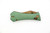 Aux Mfg - Pocket Bowie CB - 2.75" Rose Gold PVD 14c28n Steel Folding Blade w/ Green Milled Aluminum Handles