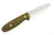 Battle Horse Knives - Kepsu - 01 Steel Fixed Blade w/ Green Canvas Micarta Handle