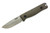 Reiff Knives: F3 - Fixed Blade - CPM MagnaCut - Saber, Stonewash, Green Canvas Micarta