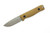 Reiff Knives: F3 - Fixed Blade - CPM 3V - Saber, Stonewash, Coyote Tan G-10, Brown Leather Sheath