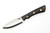 Lishen Knives - Little Canuck - 3.25" AEB-L Scandi Grind Fixed Blade W/ Brown & Black Canvas Micarta W/ Forest Green Liners Handle