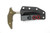 Microtech - BEE Marifione Select Push Dagger - 2.5" 440C Steel fixed Blade W/ Apocalyptic Finish Antique Bronze Titanium Handle
