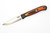 Lishen Knives - Little Fowl - 2.8" AEB-L Scandi Grind Fixed Blade W/ Southwest Dymalux W/ Mosaic Pins Handle