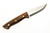Lishen Knives - Dakota - 3.75" AEB-L Scandi Grind Fixed Blade W/ Desert Ironwood W/ Brass Pins Handle - 1