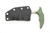 Microtech - BEE Marifione Slect Push Dagger - 2.5" Bronze 440C Steel Serrated Bronze Stonewashed Finish fixed Blade W/ Antique Green Titanium Handle 