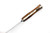 Fire Creek Forge - Buckthorn Wharncliffe - 3" 52100 Steel Fixed Blade W/ Desert Ironwood W/ Yellow Liners Handle