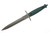 Half Face Blades - V-42 Dagger - Forest Green G-10, Tungsten Cerakote, Allen Bolts, Textured Grip