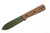 Very Good Knife Company - Tribute - 5" 80CRV2 Green Cerakote Fixed Blade W/ Natural Canvas Micarta Handle