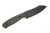 Very Good Knife Company - The Lone Star - 3.75" N690 Black Cerakote Fixed Blade W/ Green Canvas Micarta Handle