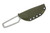 Very Good Knife Company - Cub - 2.6" AEB-L Fixed Blade W/ Skeletonized Handle W/ OD Green Kydex