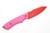 Maximus Knives - Mamba Hybrid - 3" 80crv2 Red Cerakote Fixed Blade W/ Textured Pink G-10 W/ Red Topographic Kydex Sheath