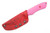 Maximus Knives - Mamba Hybrid - 3" 80crv2 Red Cerakote Fixed Blade W/ Textured Pink G-10 W/ Red Topographic Kydex Sheath