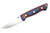 Lishen Knives - Dakota - 3.75" AEB-L Saber Grind Fixed Blade W/ American Dymalux W/ Aluminum Pins Handle